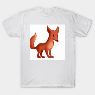 Cute Red Wolf Drawing T-Shirt